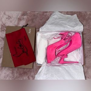 🩷Brand new Christian Louboutin hot pink suede pumps🩷